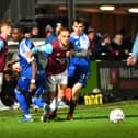 Action from South Shields FA Trophy third round defeat against Macclesfield (photo Kevin Wilson)