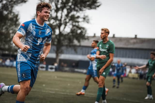 Hartlepool United striker Josh Donaldson spent last season on loan at Northern Premier League East club Dunston UTS (photo Eric Murphy)