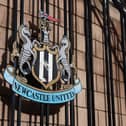 A general view of the Newcastle United badge on a set of gates outside the stadium prior to the Premier League match between Newcastle United and Nottingham Forest at St James' Park on October 05, 2025 in Newcastle upon Tyne, England. (Photo by George Wood/Getty Images)