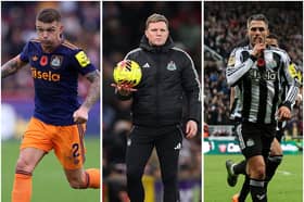 Kieran Trippier, Eddie Howe and Fabian Schar