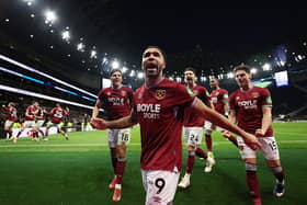 Callum Wilson of West Ham United celebrates scoring his team's second goal during the Premier League match between Tottenham Hotspur and West Ham United at Tottenham Hotspur Stadium on January 17, 2026 in London, England.