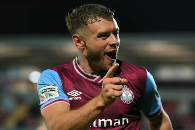 South Shields striker Paul Blackett (photo Kevin Wilson)