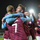 South Shields celebrate a goal in their 2-1 home win against AFC Fylde (photo Kevin Wilson)