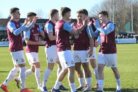 South Shields celebrate during their home clash with National League North rivals Curzon Ashton (photo Kevin Wilson)