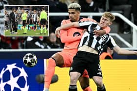 Ronald Araujo has criticised referee Marco Guida after Newcastle United's goal v Barcelona.