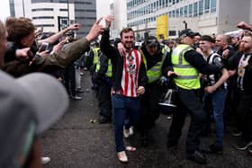 Sunderland fans at St James's Park before, during and after the Black Cats' 2-1 win over Newcastle United in the Premier League.