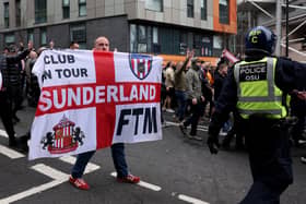 Sunderland fans at St James's Park before, during and after the Black Cats' 2-1 win over Newcastle United in the Premier League.