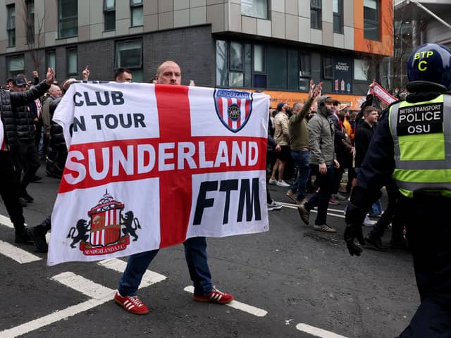Sunderland fans at St James's Park before, during and after the Black Cats' 2-1 win over Newcastle United in the Premier League.