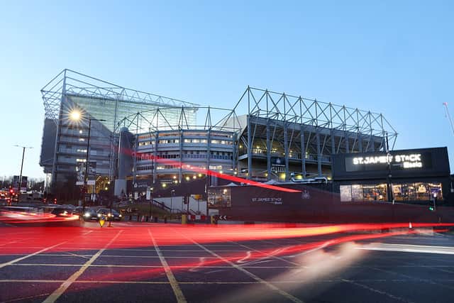A general view outside of the stadiu during the Premier League match between Newcastle United and Manchester United at St James' Park on March 04, 2026 in Newcastle upon Tyne, England. (Photo by Stu Forster/Getty Images)