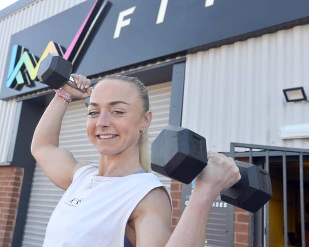 Karleigh Wright, the owner of KW Fitness.