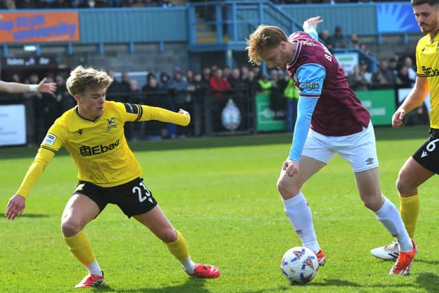 Action from South Shields 1-0 home defeat against Darlington (photo Kevin Wilson)