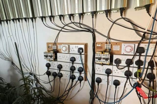 Once inside the property, police discovered that the electricity supply at the address had been bypassed.