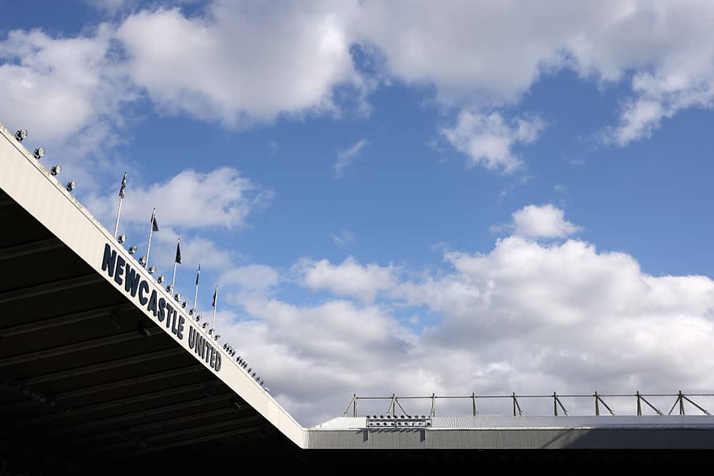 General view inside the stadium during the pre-season friendly match between Newcastle United and Atletico Madrid at St James' Park on August 09, 2025 in Newcastle upon Tyne, England. (Photo by George Wood/Getty Images)