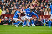 Sunderland in action at Aston Villa. Pic by Chris Fryatt