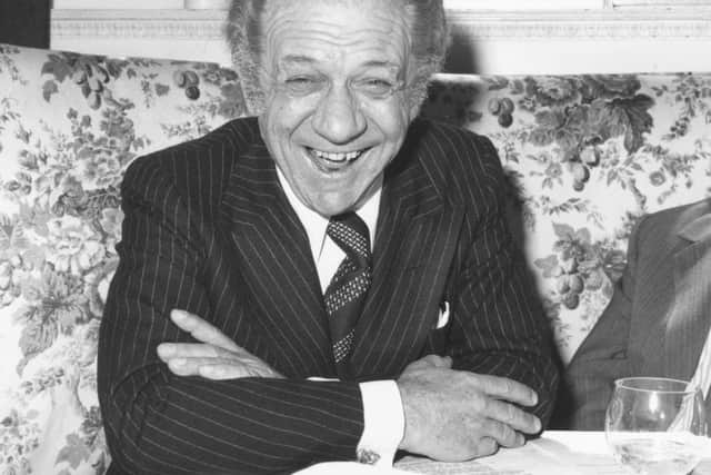 British comic actor Sid James, famous for his roles in the 'Carry On' series of films, and who died on stage in Sunderland 50 years ago. (Photo by Doug McKenzie/Getty Images)