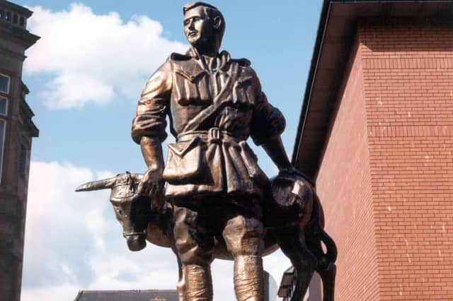 The service was held at the John Simpson Kirkpatrick statue (The Man with the Donkey), on Ocean Road, in South Shields.