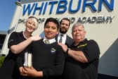 Hashim Zulfiqar was doing a project on the Kayaks after choosing the group to raise money for as part of his school work in 2015. 
Kayaks Kimberley Elliott and Malcolm Osborne and head of year 7 Anthony Martin were also pictured.
