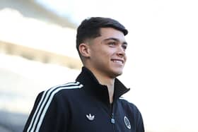 Lewis Miley of Newcastle smiles as he arrives at the ground prior to the Emirates FA Cup Third Round match between Newcastle United and AFC Bournemouth on January 10, 2026 in Newcastle upon Tyne, England. (Photo by Stu Forster/Getty Images)