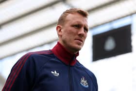 Dan Burn of Newcastle United arrives at the stadium prior to the Premier League match between Newcastle United and West Ham United at St James' Park on May 17, 2026 in Newcastle upon Tyne, England. (Photo by Stu Forster/Getty Images)