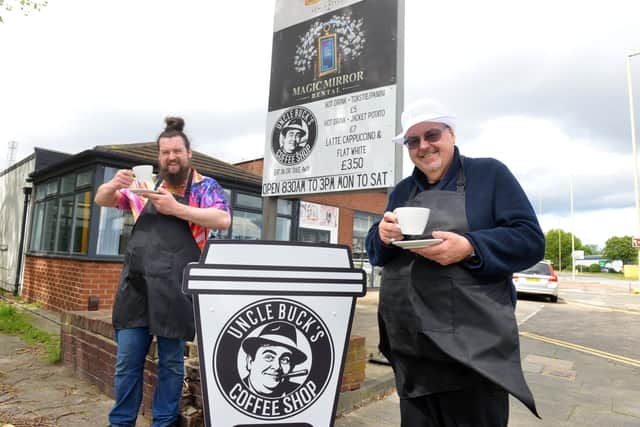 Father and son John and Ben Saunders have launched Uncle Buck's Coffee Shop, on Western Approach, in South Shields.
