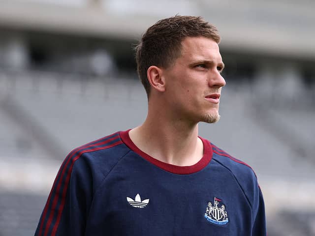 Sven Botman of Newcastle United, arrives at the ground prior to the Premier League match between Newcastle United and West Ham United at St James' Park on May 17, 2026 in Newcastle upon Tyne, England. (Photo by Stu Forster/Getty Images)
