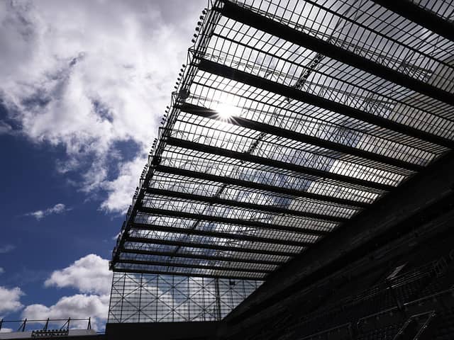 General view inside the stadium prior to the Premier League match between Newcastle United and Bournemouth at St James' Park on April 18, 2026 in Newcastle upon Tyne, England. (Photo by Alex Livesey/Getty Images)