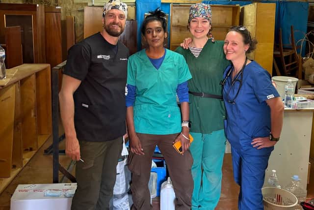 Vijay and the team which was on a mission to help Ukraine’s desperate population of sick and injured animals.
