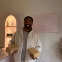 Callum Wilson returns to Newcastle... to pick up some cakes! (Photo credit: Cute as Cakes)