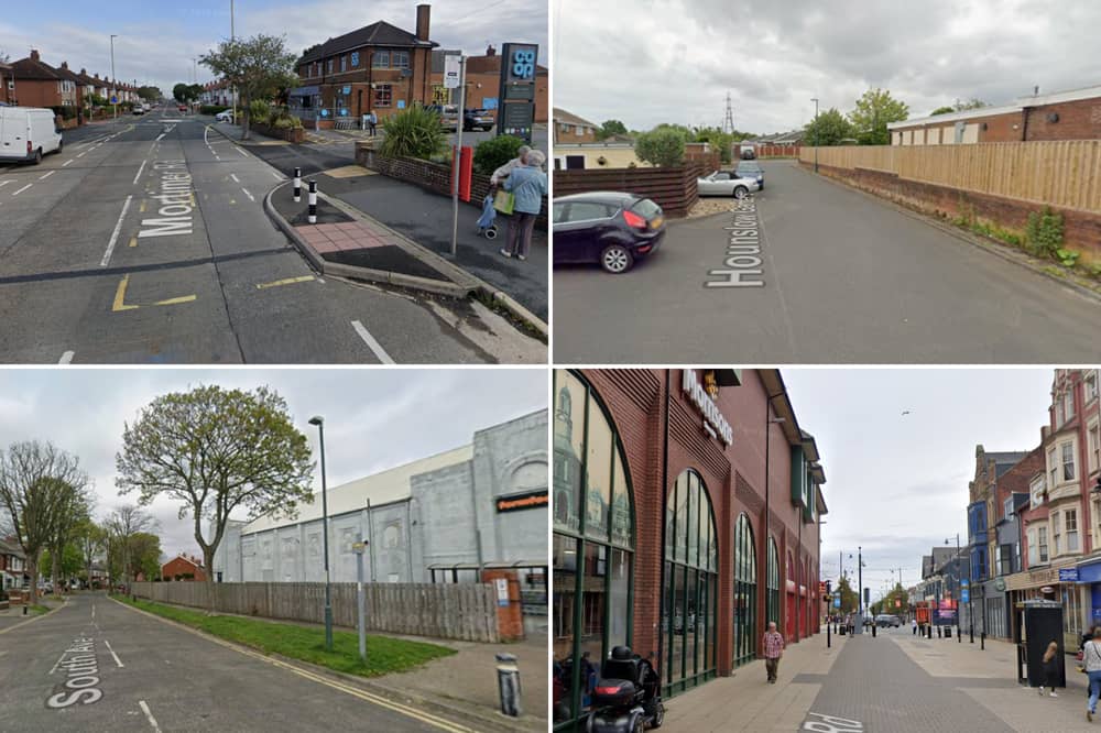 The most crime in South Tyneside was reported in and around these locations in April 2026.