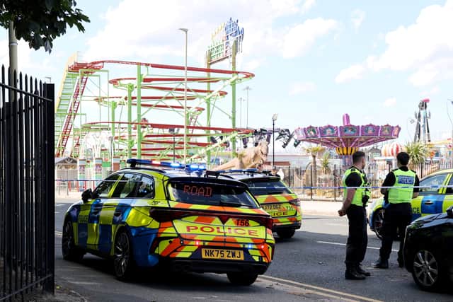 Police at the scene of the incident on Saturday, June 27.