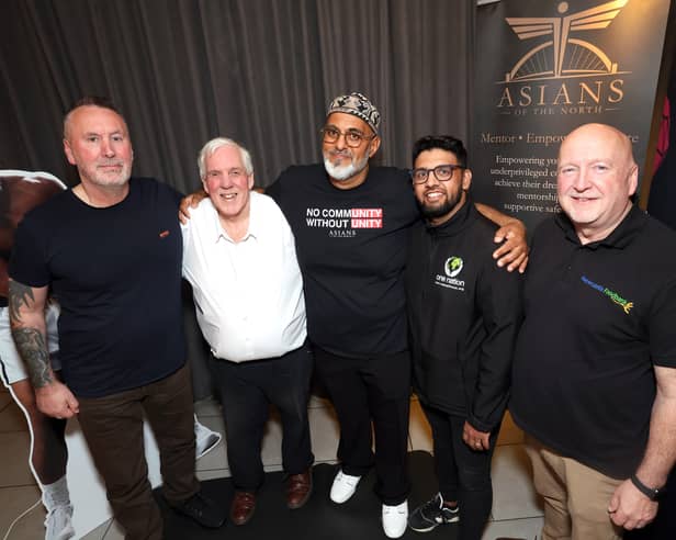 Andy Mahmood (centre) with representatives from the four charities who spoke at the foundation's launch event.