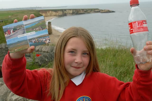 Young Katelind Sisterson who got a post card from the Shetlands in 2011 in a reply to a message in a bottle she sent nearly three years earlier.
