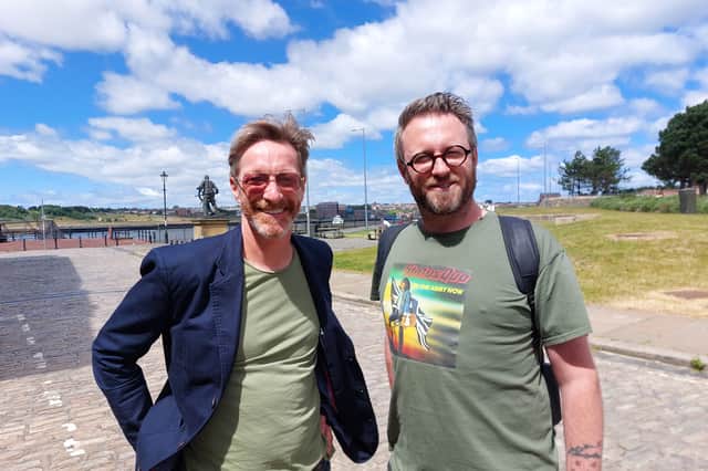 Editor Richard Ord, left, with Stephen Sullivan.