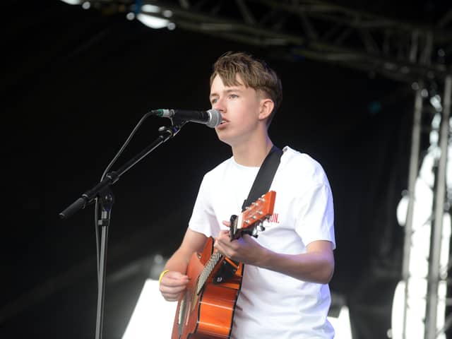Ben Richardson, from Jarrow, performing on the main stage at the Summer Streets Festival on Saturday, July 4.
