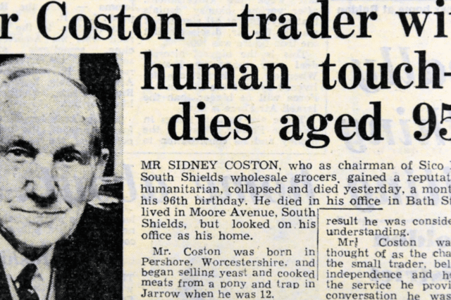 Sidney Coston, the Shields business boss who loved his staff and called them his 'bairns'.