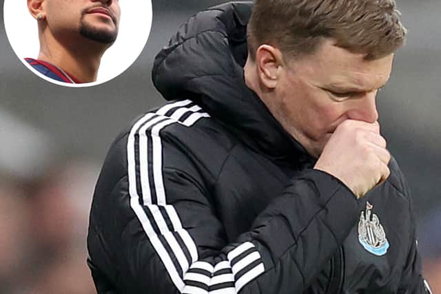 Bruno Guimaraes (inset) wants to leave Newcastle United.