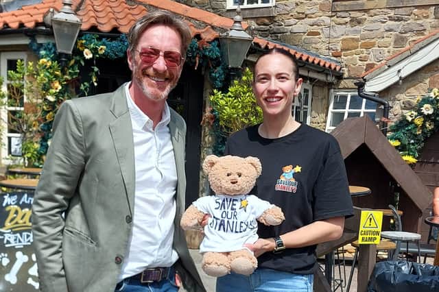 Gazette Editor Richard Ord and campaigner Joanna Taylor.