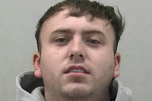 Garage boss George Charlton, 22, who has been jailed for 31 months at Newcastle Crown Court after he seriously injured an e-bike rider in a hit-and-run smash then blamed one of his customers.