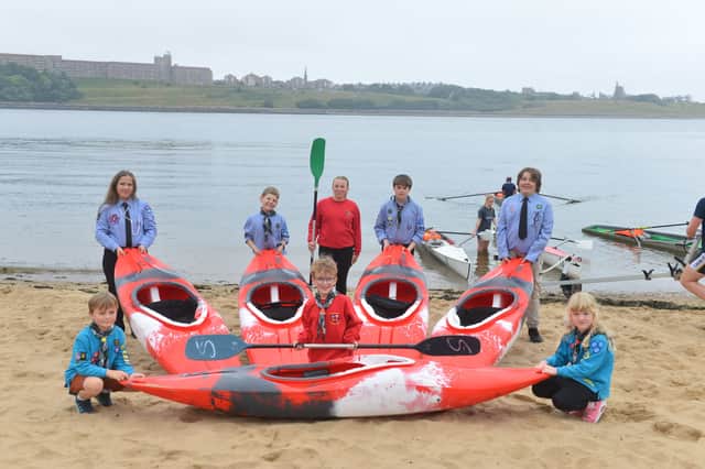 Harton Academy donate canoes to South Shields Sailing Club following a arson attack.