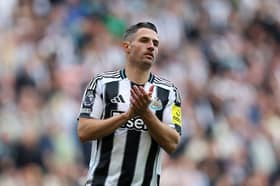 Fabian Schar of Newcastle United applauds the fans  during the Premier League match between Newcastle United FC and Everton FC at St James' Park on May 25, 2025 in Newcastle upon Tyne, England. (Photo by George Wood/Getty Images)