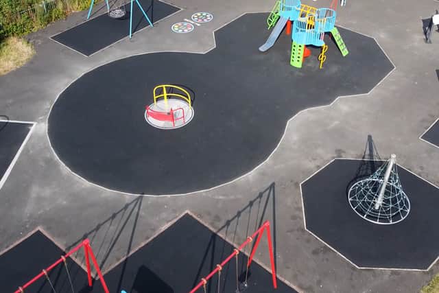 Carr Ellison Park's play area has been refurbished ahead of the summer holidays.