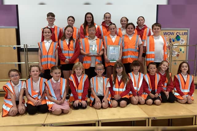 Harton Primary's OPAL VIPs with the OPAL Platinum Award.