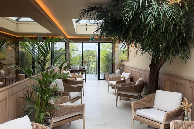 Arrivals area at the new spa