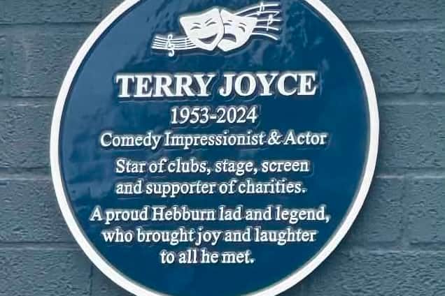 Terry Joyce's blue plaque.