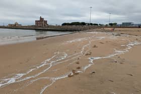 Plastic pellets on Littlehaven Beach