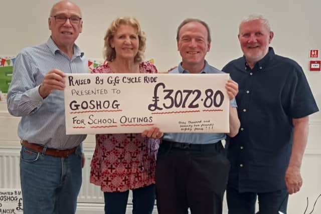 Martin Kinlen, Maria Frazer, Father Keith Walker of the combined churches, and Jim Frazer.