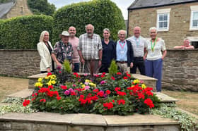 Members of the Monkton Village Association with judges from Britain in Bloom, Cllr Sheryl Jones and Kate Osborne MP.
