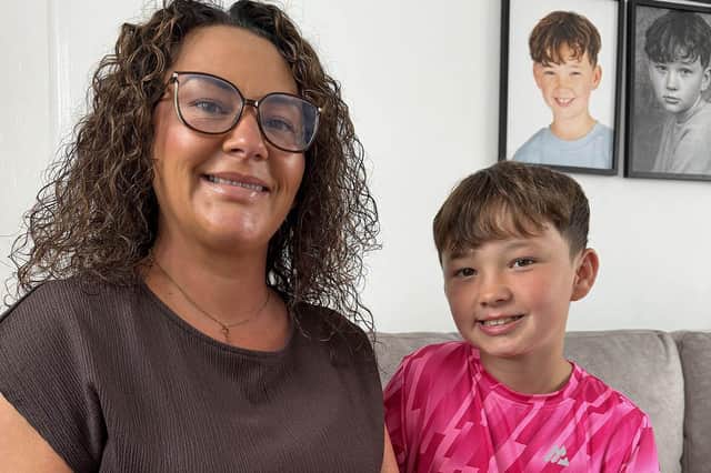 Caroline Duffy with her son, Jacob.