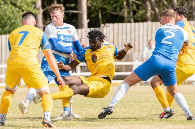 Action from Jarrow's draw with Chester-le-Street Town (photo Kieran Gough)