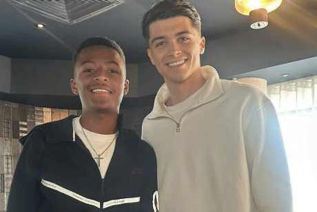 Eli Hall with Lewis Miley